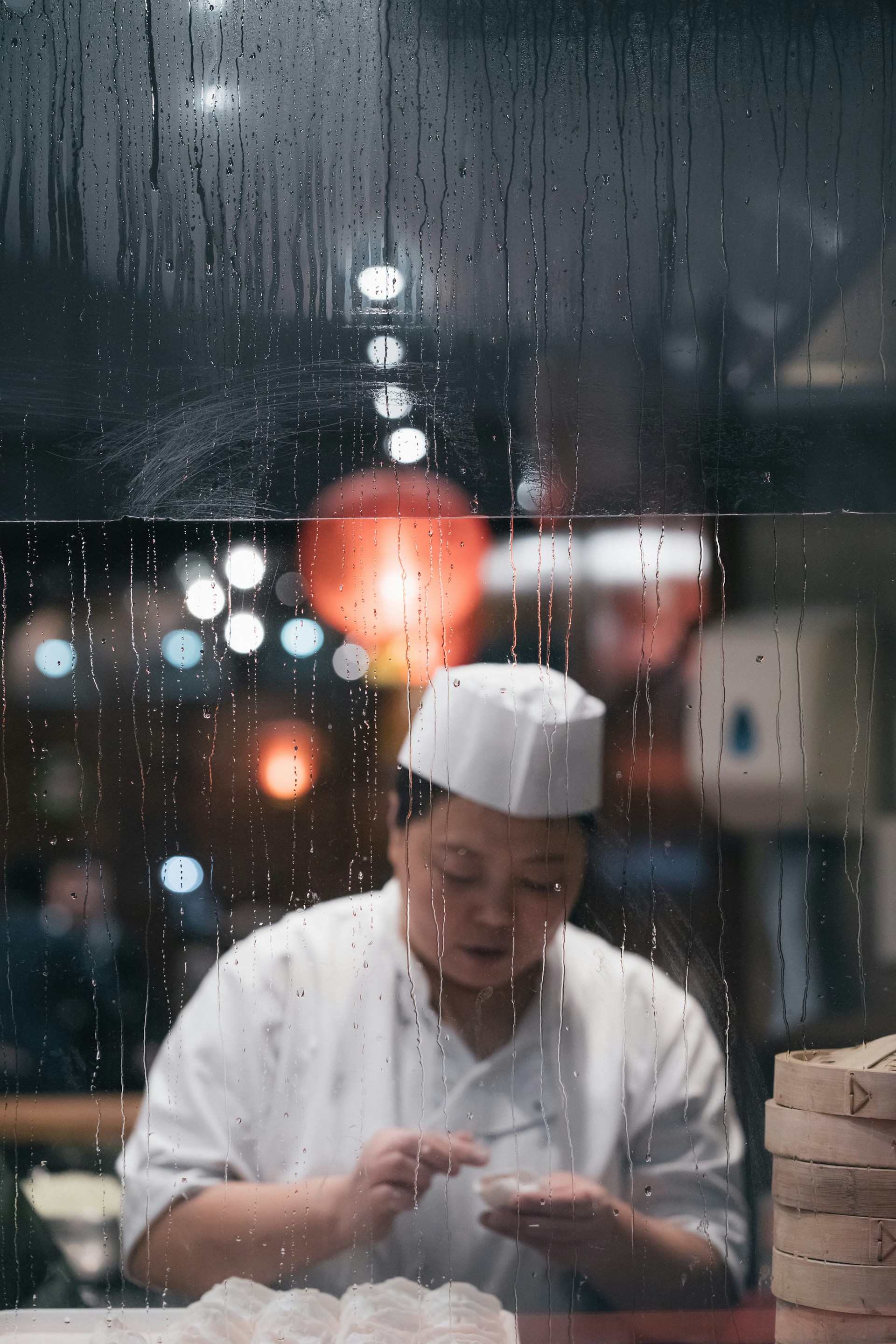 dim sum being made